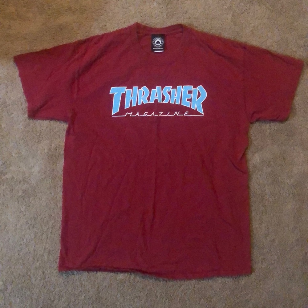 Thrasher large t-shirt red blue white